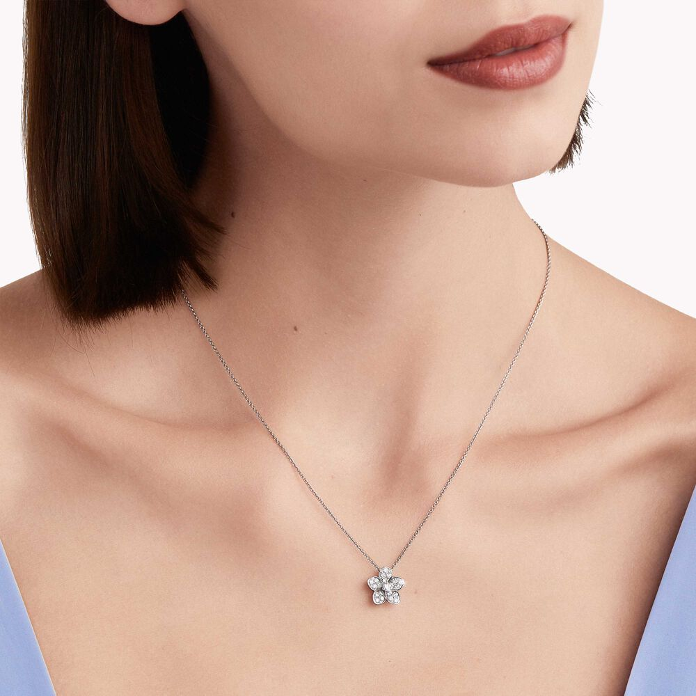 Wild Flower Pavé Diamond Pendant